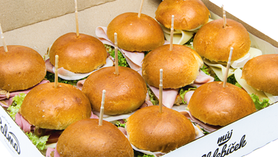 Obrázek BOX mini burger se šunkou NJ 12 ks - NOVINKA